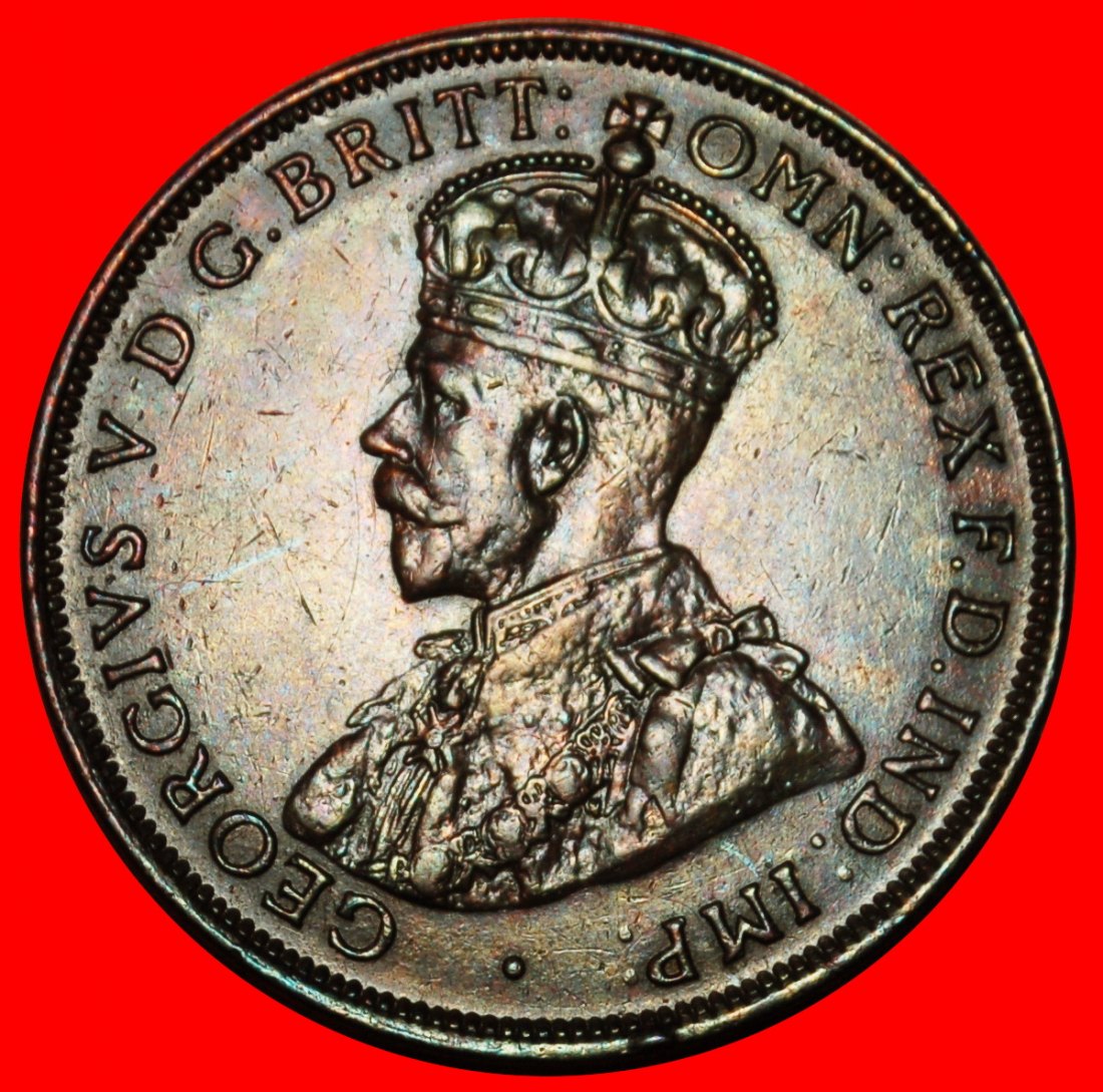  Ⰶ INDIEN: AUSTRALIEN ★ 1 PENNY 1916I!  GEORG V. (1911-1936) ★OHNE VORBEHALT!   