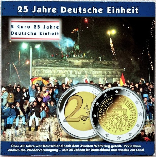  Deutschland --- 5x 2 Euro 2015 * 25 Jahre Einheit * A/D/F/G/J , im Klappfolder   