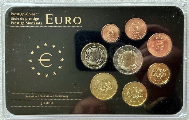  Lettland --- KMS 3,88 Euro 2014 * Prestige Coinset *, im Plastikblister   