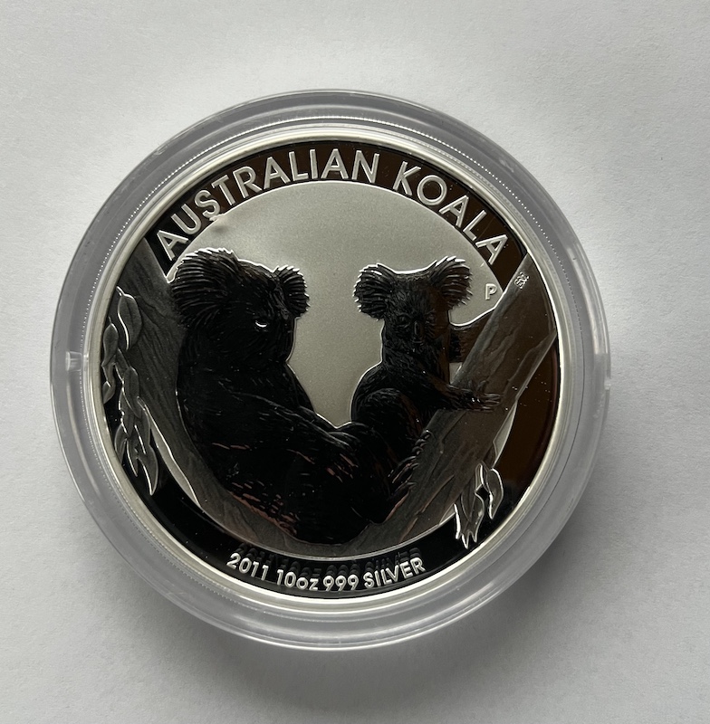  10 Oz Silbermünze Koala 2011 (311g Reinsilber)+Kapsel   