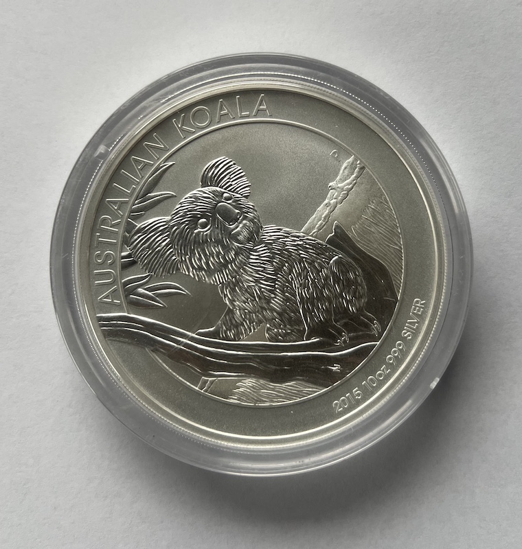  10 Oz Silbermünze Koala 2015 (311 g Reinsilber)+ Kapsel   