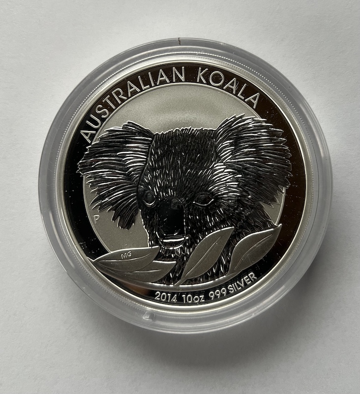  10 Oz Silbermünze Koala 2014 (311g Reinsilber)+ Kapsel   