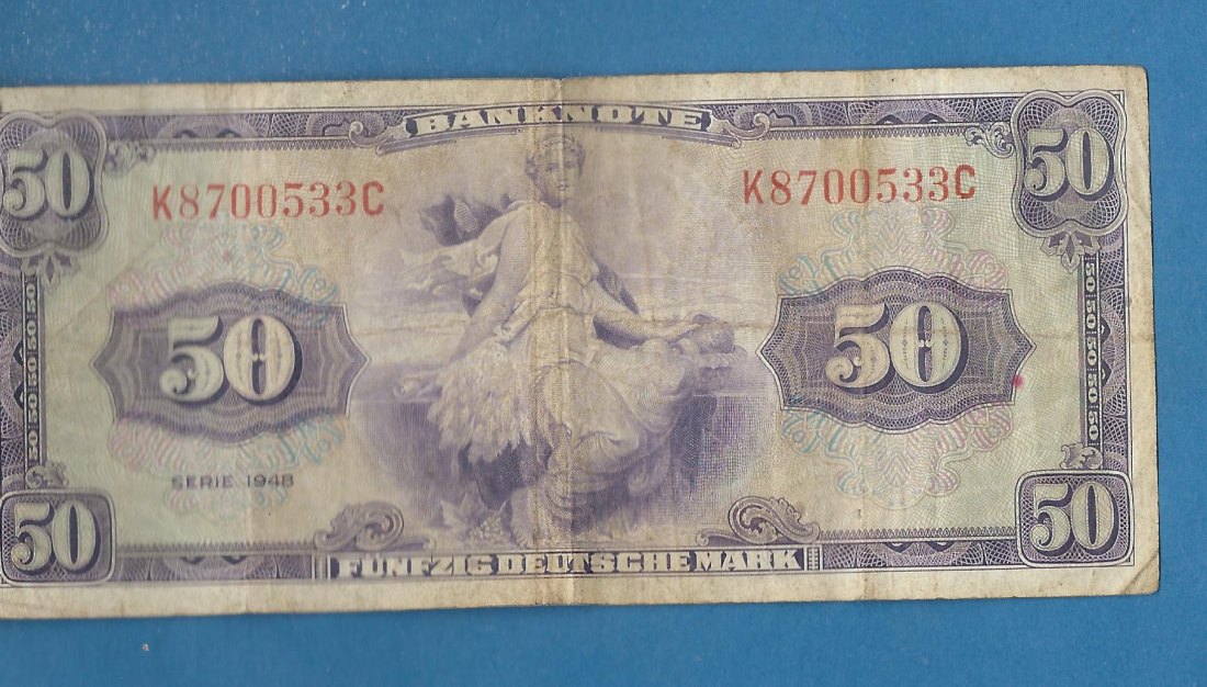  50 MARK Bank deutscher Länder Serie 1948 Münzenankauf Koblenz Frank Maurer AG191   