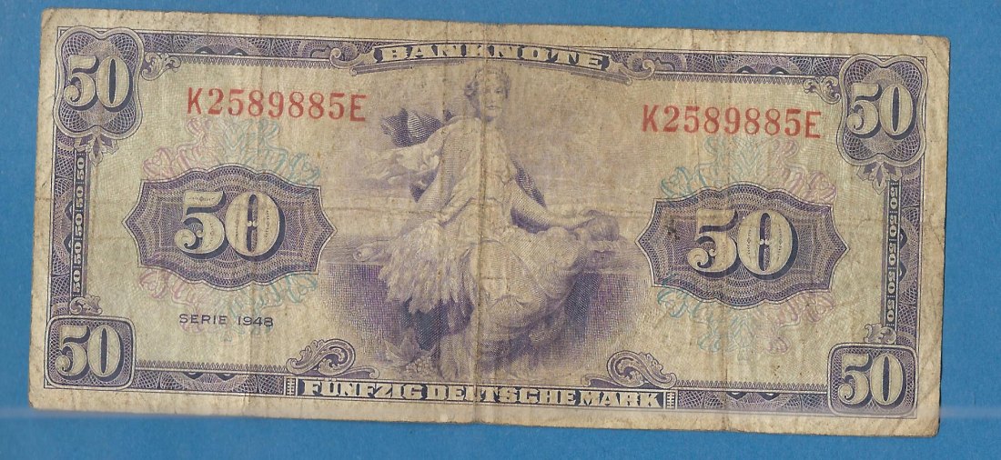  50 MARK Bank deutscher Länder Serie 1948 Münzenankauf Koblenz Frank Maurer AG192   