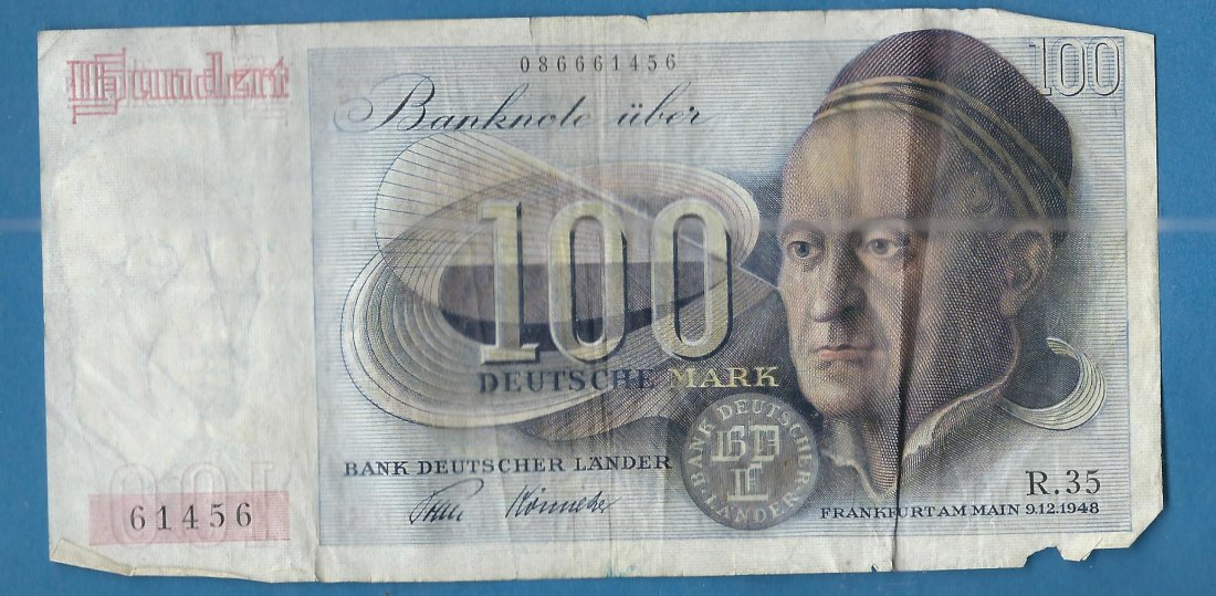  100 MARK Bank deutscher Länder Serie 1948 R35 Münzenankauf Koblenz Frank Maurer AG193   