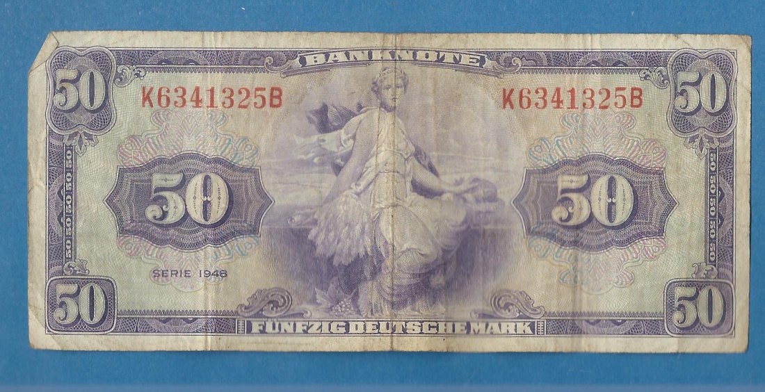  50 MARK Bank deutscher Länder Serie 1948  Münzenankauf Koblenz Frank Maurer AG203   