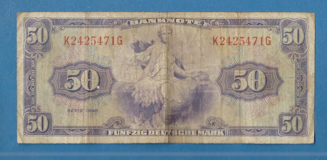  50 MARK Bank deutscher Länder Serie 1948  Münzenankauf Koblenz Frank Maurer AG204   