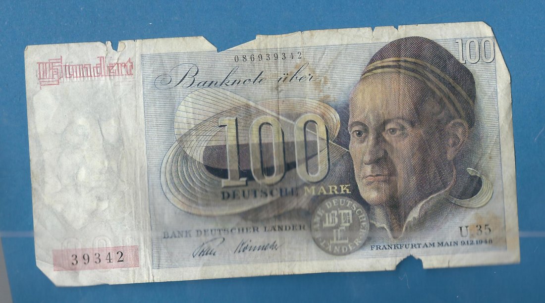  100 MARK Bank deutscher Länder Serie 1948 U35  Münzenankauf Koblenz Frank Maurer AG209   