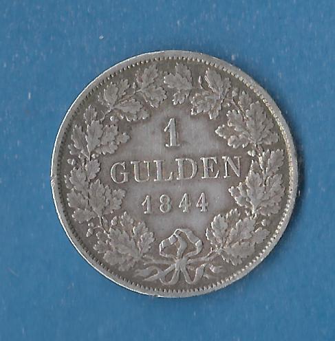  1 Gulden Baden 1844 Münzenankauf Koblenz Frank Maurer AG222   