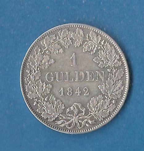  1 Gulden Bayern 1842 Münzenankauf Koblenz Frank Maurer AG223   