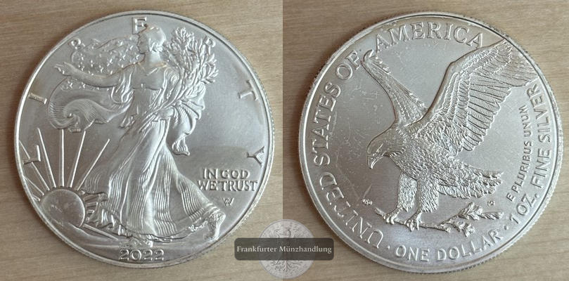  USA, 1 Dollar  2022  Walking Liberty     FM-Frankfurt Feinsilber: 31g   