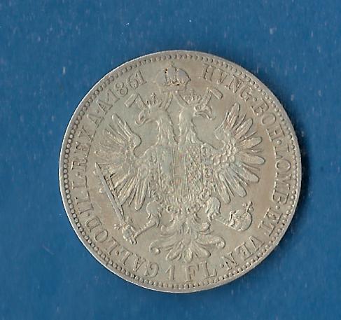  Österreich 1 Florin 1861 rare Münzenankauf Koblenz Frank Maurer AG229   