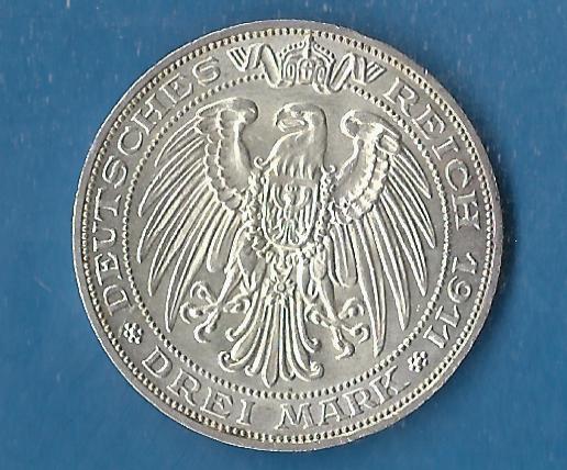  Preussen 3 Mark Uni Breslau vz-st rare Münzenankauf Koblenz Frank Maurer AG238   