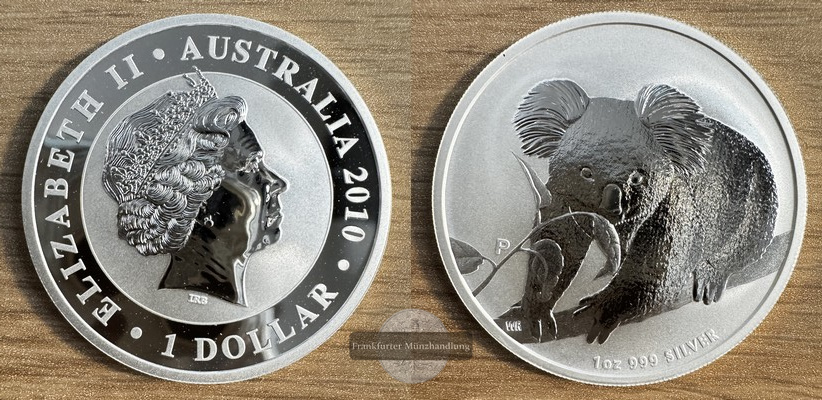  Australien  1 Dollar 2010 Koala    FM-Frankfurt   Feinsilber: 31,1g   