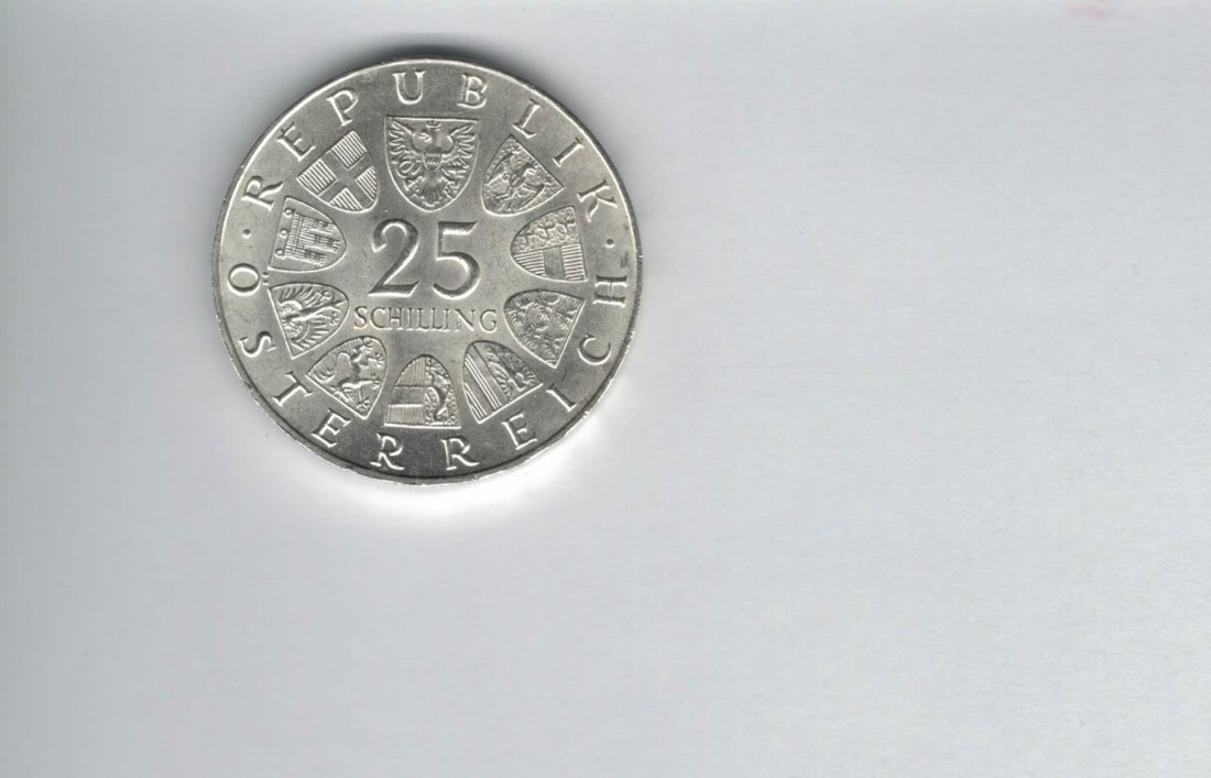  25 Schilling 1968 Hildebrandt silber Gedenkmünze Österreich 2. Rep Spittalgold9800 (4588/14)   