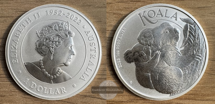  Australien - 1 Dollar  2023 Koala - FM-Frankfurt  Feingewicht: 31,1g - VZ   