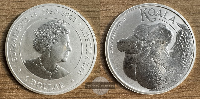  Australien - 1 Dollar  2023 Koala - FM-Frankfurt  Feingewicht: 31,1g - VZ   