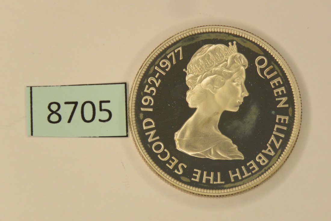  8705  Guernsey 1977 - 25 pence - silver jubilee - 28,28 g Silber 0.925   