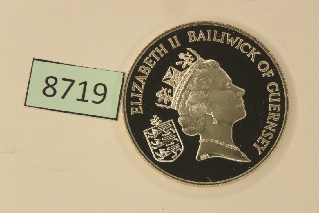  8719  Guernsey 1987 - 2 pounds - William the conqueror - 28,28 g Silber 0.925   