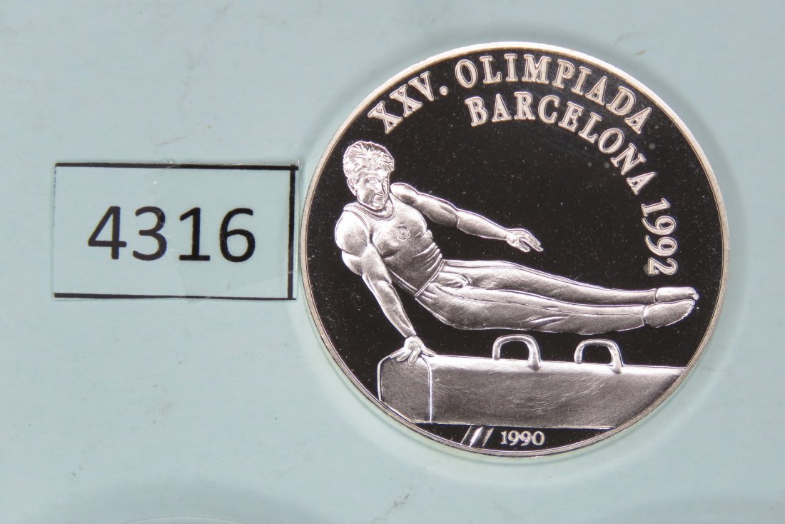  4316 Cuba  1990 - 10 Pesos - Olympia Turnen - 28 g Silber 0.925   