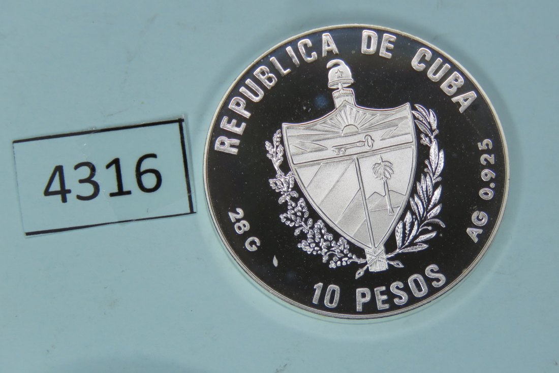  4316 Cuba  1990 - 10 Pesos - Olympia Turnen - 28 g Silber 0.925   