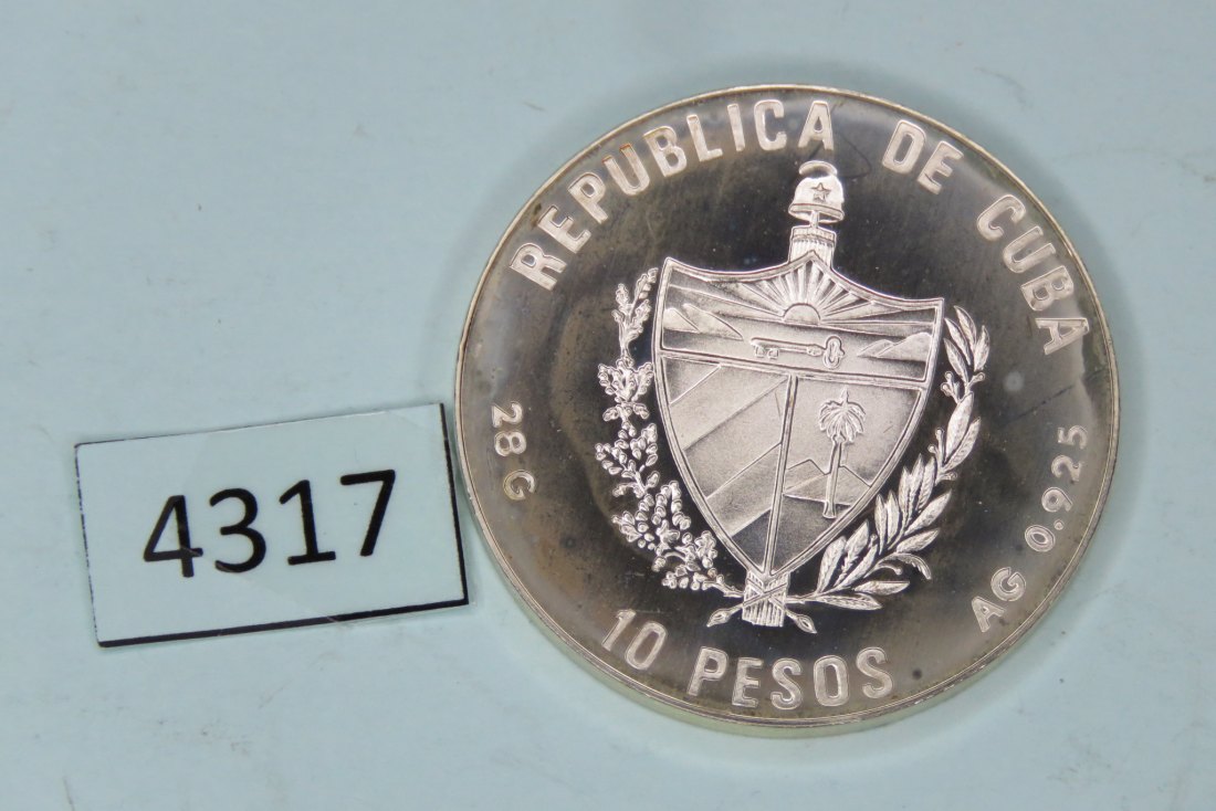  4317 Cuba  1990 - 10 Pesos - Olympia Hochsprung - 28 g Silber 0.925   