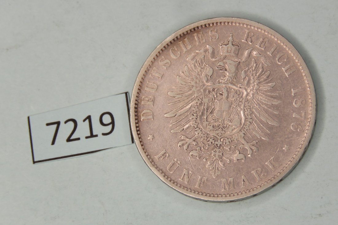  7219 Württemberg  1876 - 5 Mark   