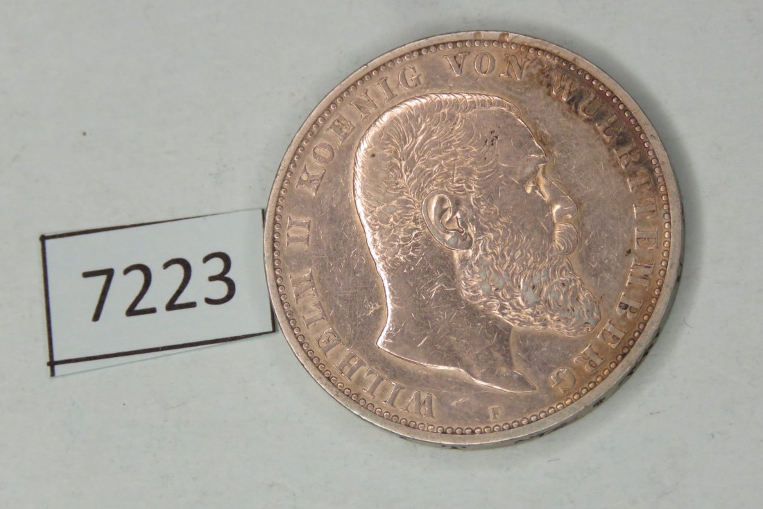  7223 Württemberg  1907 - 5 Mark   