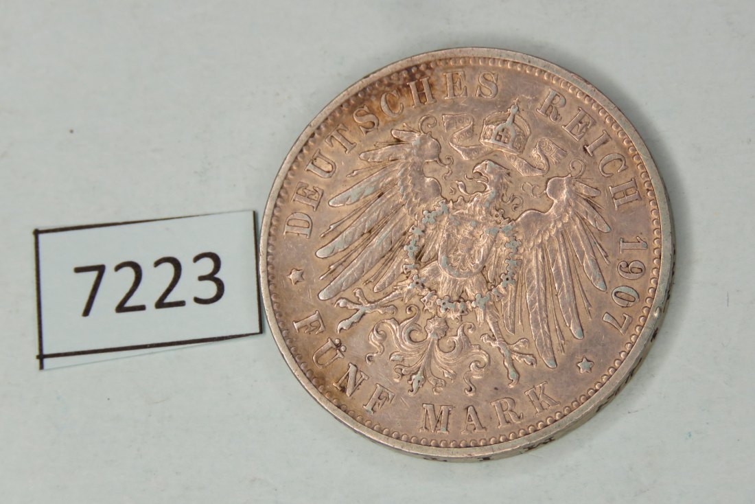  7223 Württemberg  1907 - 5 Mark   