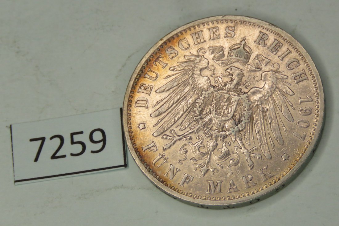  7259 Bayern 1907 - 5 Mark   