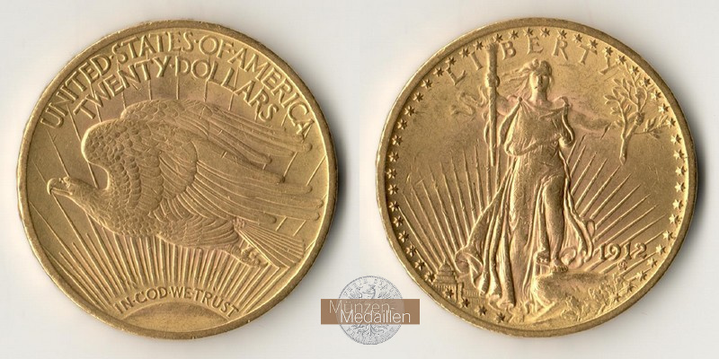 USA MM-Frankfurt Feingold: 30,09g 20 Dollar 1912 Double Eagle