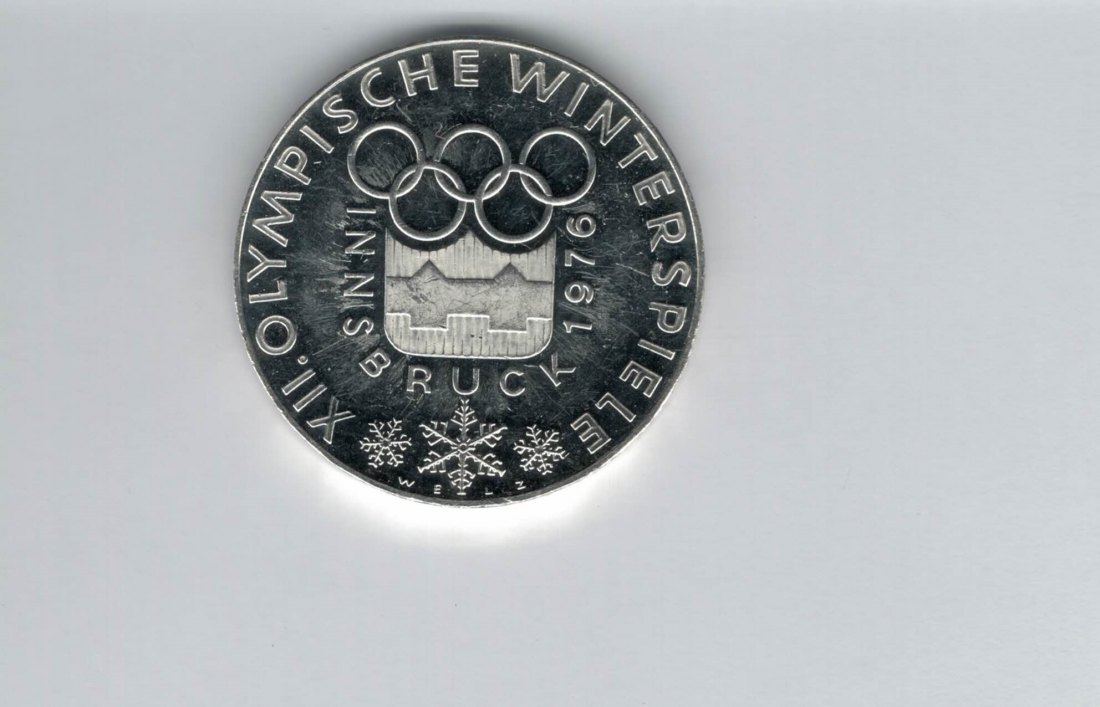  100 Schilling 1974 Olympische Winterspiele 1976 Innsbruck 15,36 Fein silber Österreich (01914/1)   