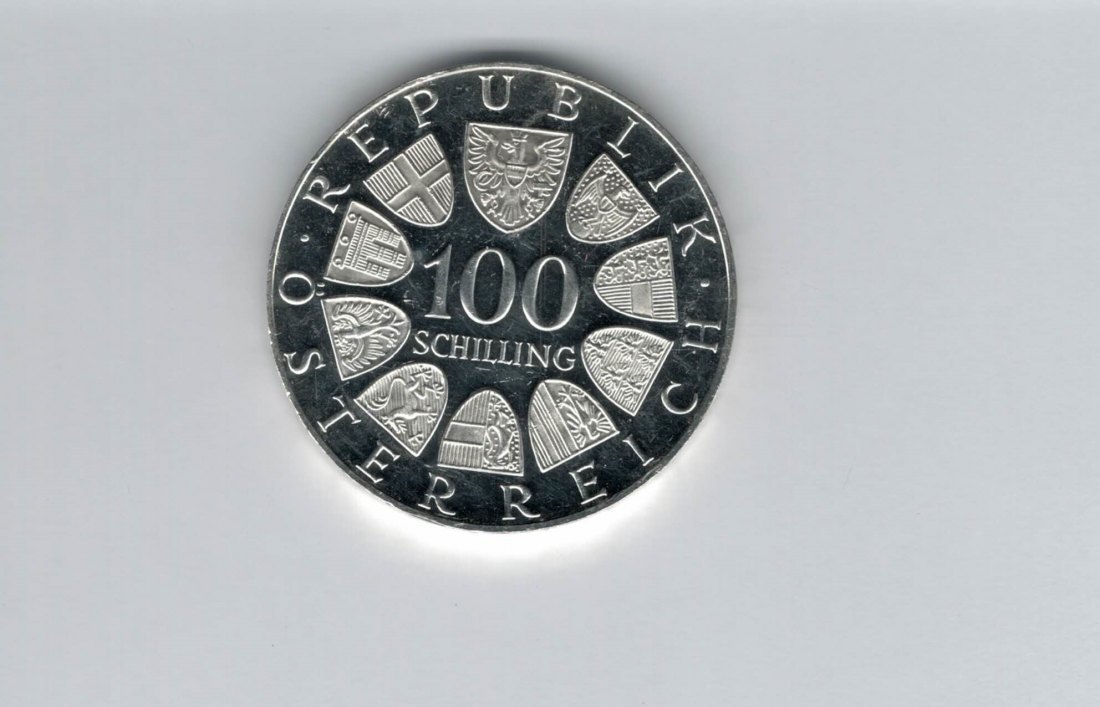  100 Schilling 1974 Olympische Winterspiele 1976 Innsbruck 15,36 Fein silber Österreich (01914/1)   