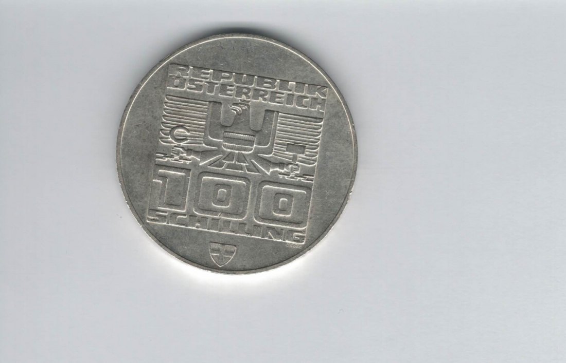  100 Schilling 1976 Berg Isel Schanze Innsbruck Wien Olypm. Winterspiele Ag Österreich2.Rep (01914/9)   