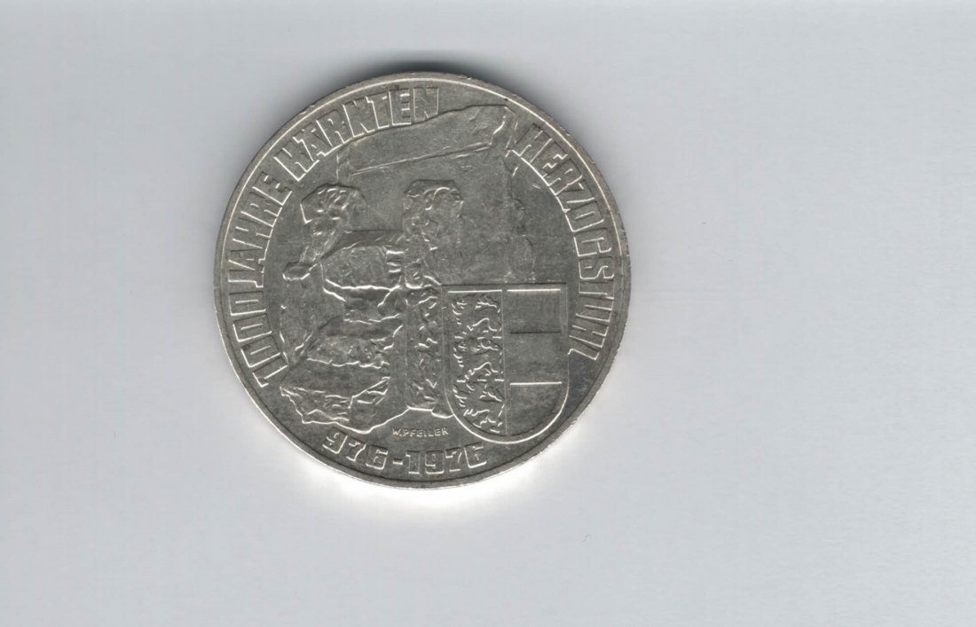  100 Schilling 1976 Kärnten Herzogstuhl 1000 Jahre Österreich 2. Republik Ag (01914/12)   