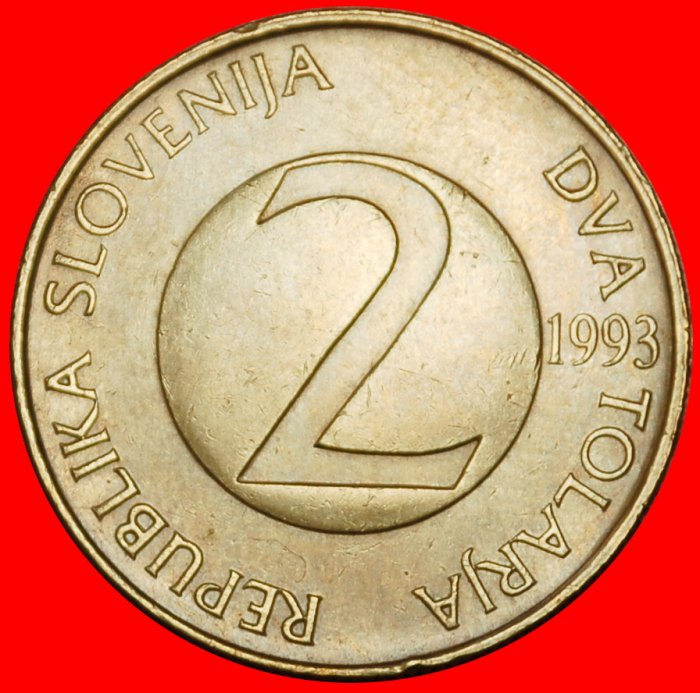  Ⰶ HUNGARY AND SLOVAKIA (1992-2006): YUGOSLAVIA SLOVENIA ★ 2 TOLARS 1993 SWALLOW! ★OHNE VORBEHALT   