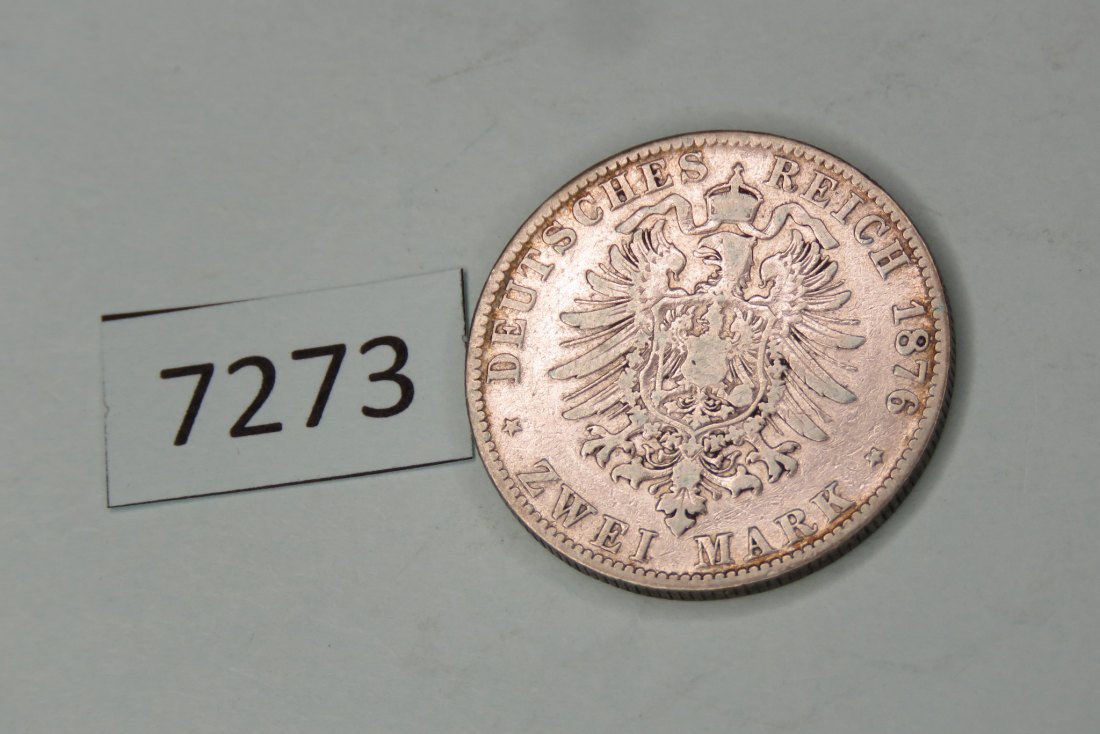  7273 Sachsen  1876 - 2 Mark   