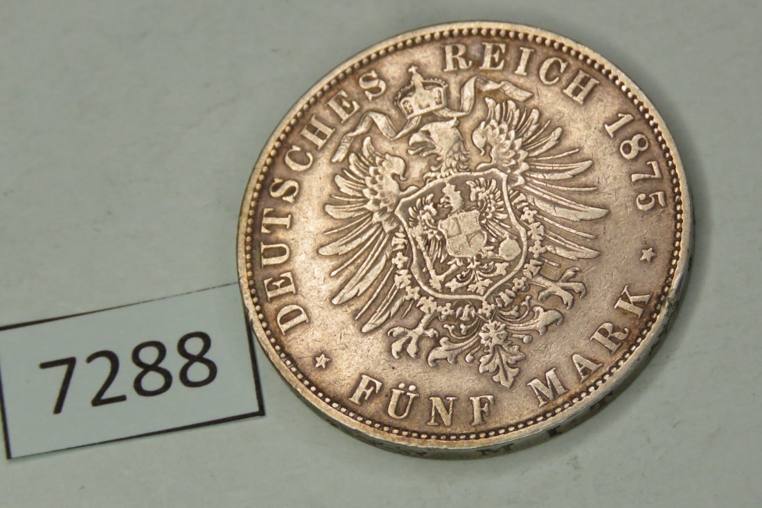  7288 Sachsen  1875 - 5 Mark   