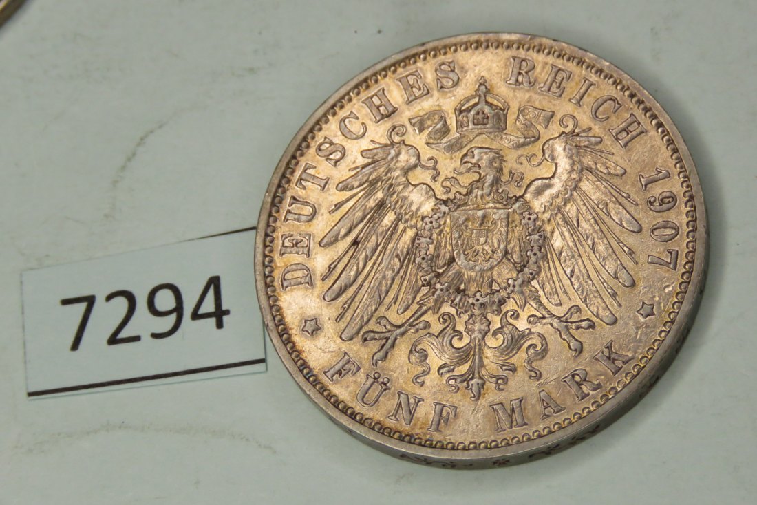  7294 Sachsen  1907 - 5 Mark   