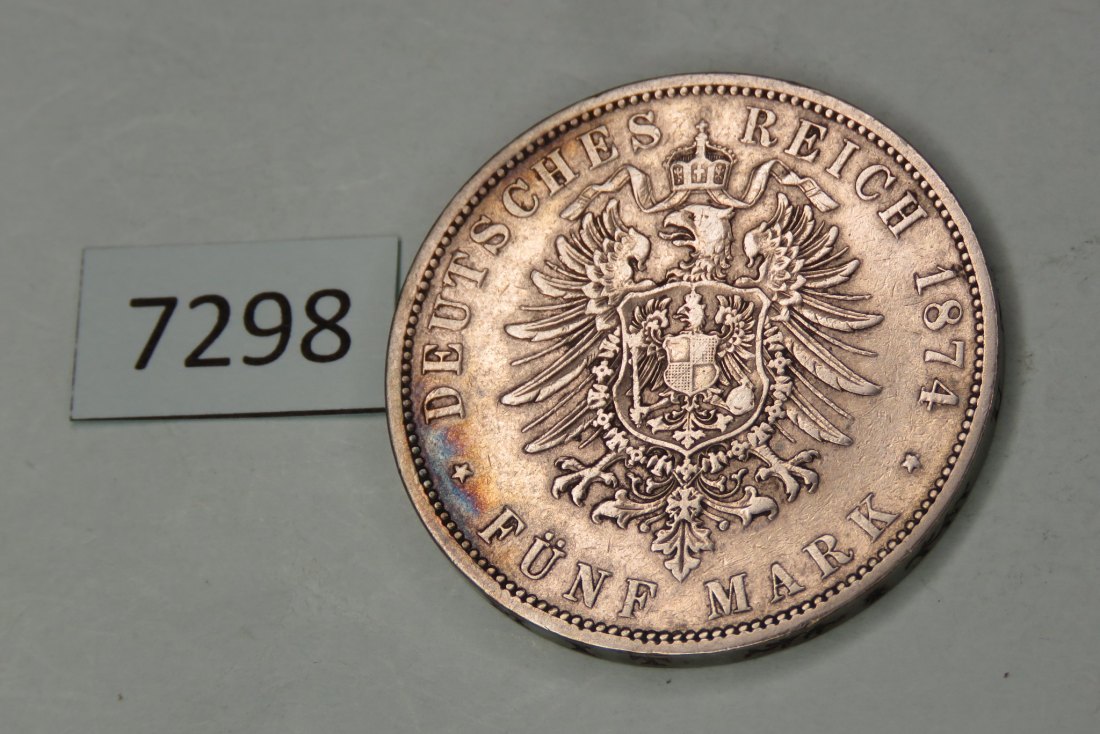  7298 Preussen - 1874 A - 5 Mark   