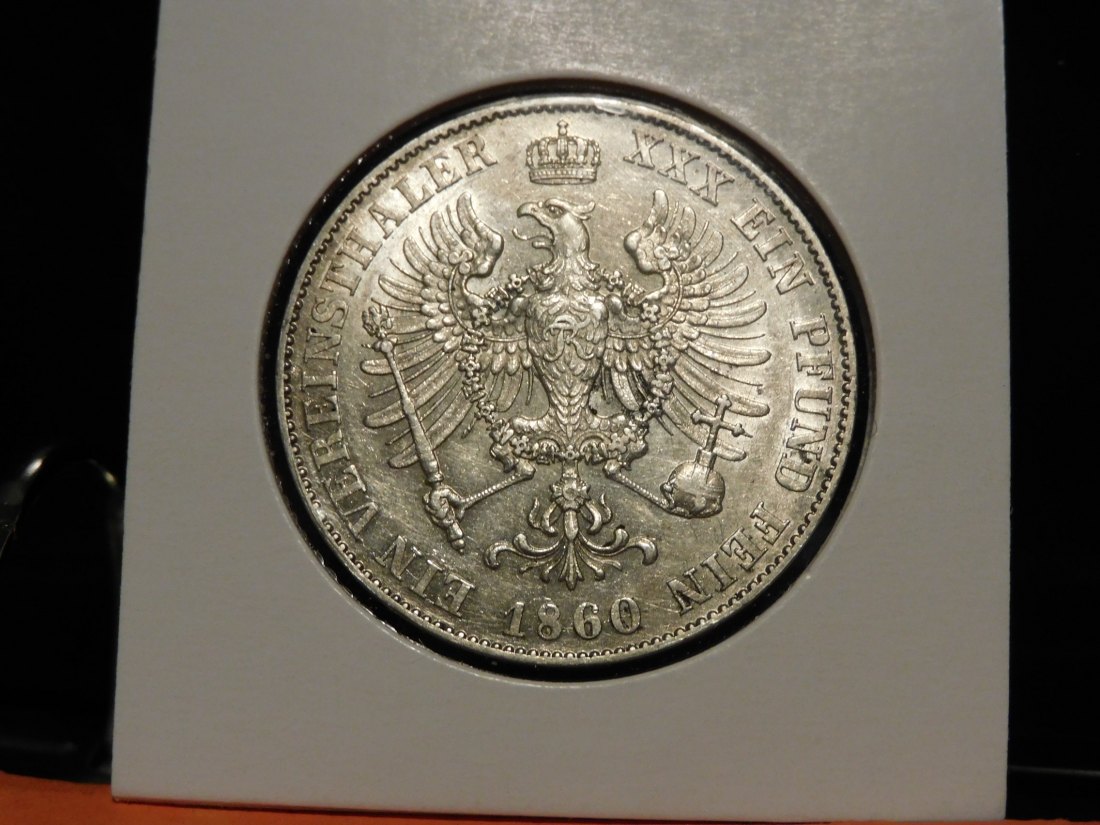  GERMANY 1 THALER 1860 PRUSSIA.GRADE-PLEASE SEE PHOTOS.   