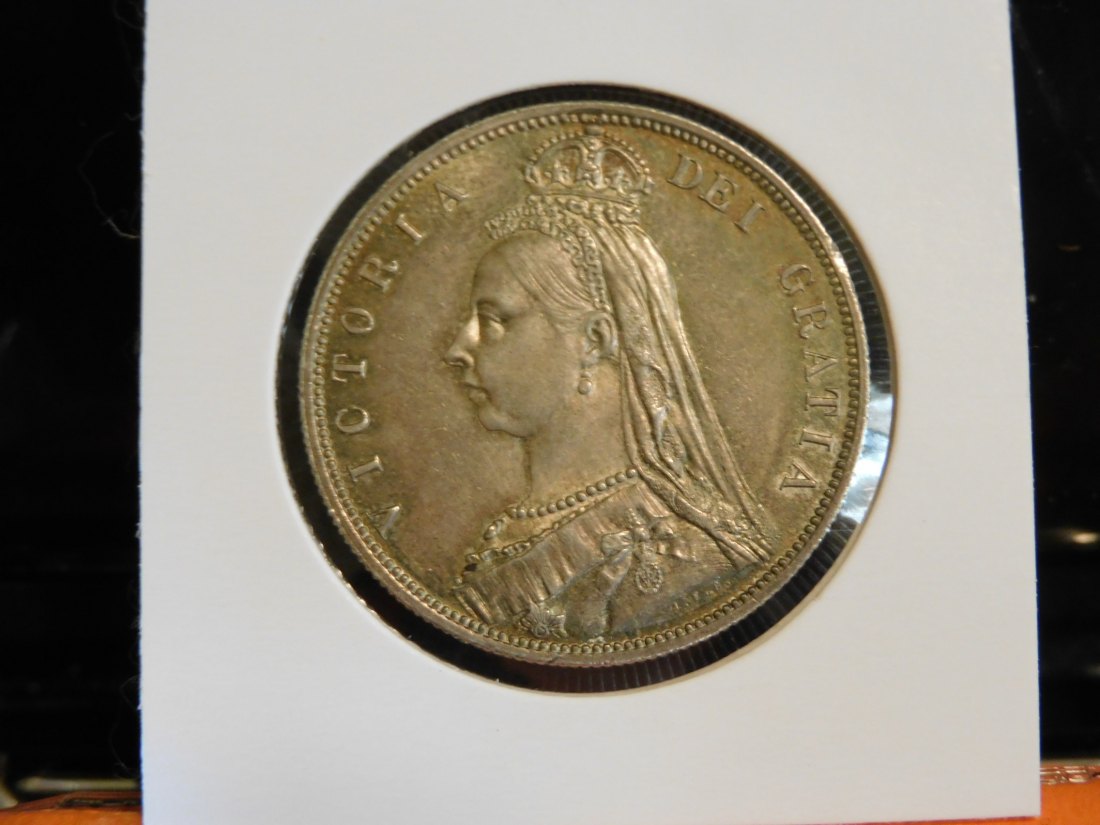  GREAT BRITAIN 1/2 CROWN 1887.GRADE-PLEASE SEE PHOTOS.   