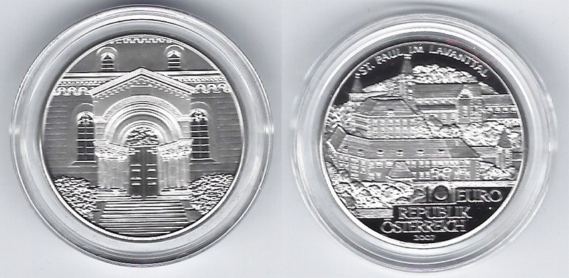  SZAIVERT 2. REPUBLIK ÖSTERREICH 10 EURO 2007 SANKT PAUL OVP POLIERTE PLATTE ZERTIFIKAT   