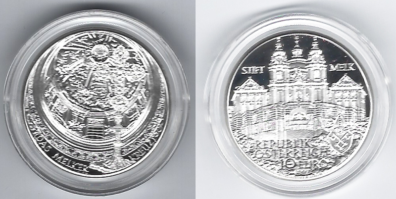  SZAIVERT 2. REPUBLIK ÖSTERREICH 10 EURO 2007 STIFT MELK OVP POLIERTE PLATTE ZERTIFIKAT   