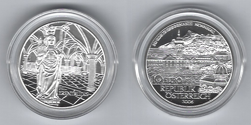  SZAIVERT 2. REPUBLIK ÖSTERREICH 10 EURO 2006 STIFT NONNBERG OVP POLIERTE PLATTE ZERTIFIKAT   