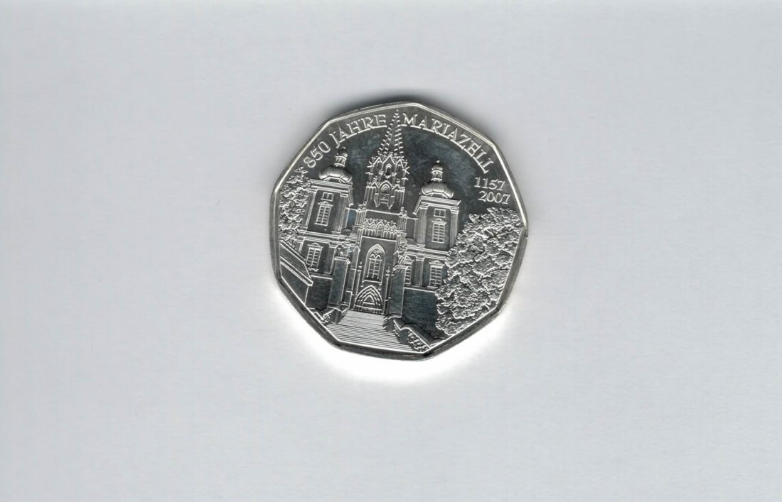  5 Euro 2007 Mariazell silber 8g Österreich Spittalgold9800 (04974/10)   