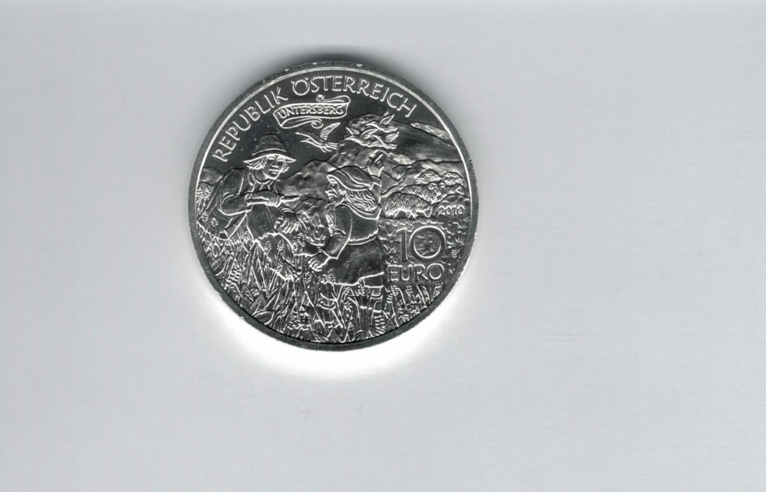  10 Euro 2010 Untersberg Karl der Große silber 925/16g Österreich Spittalgold9800 (4971/18   