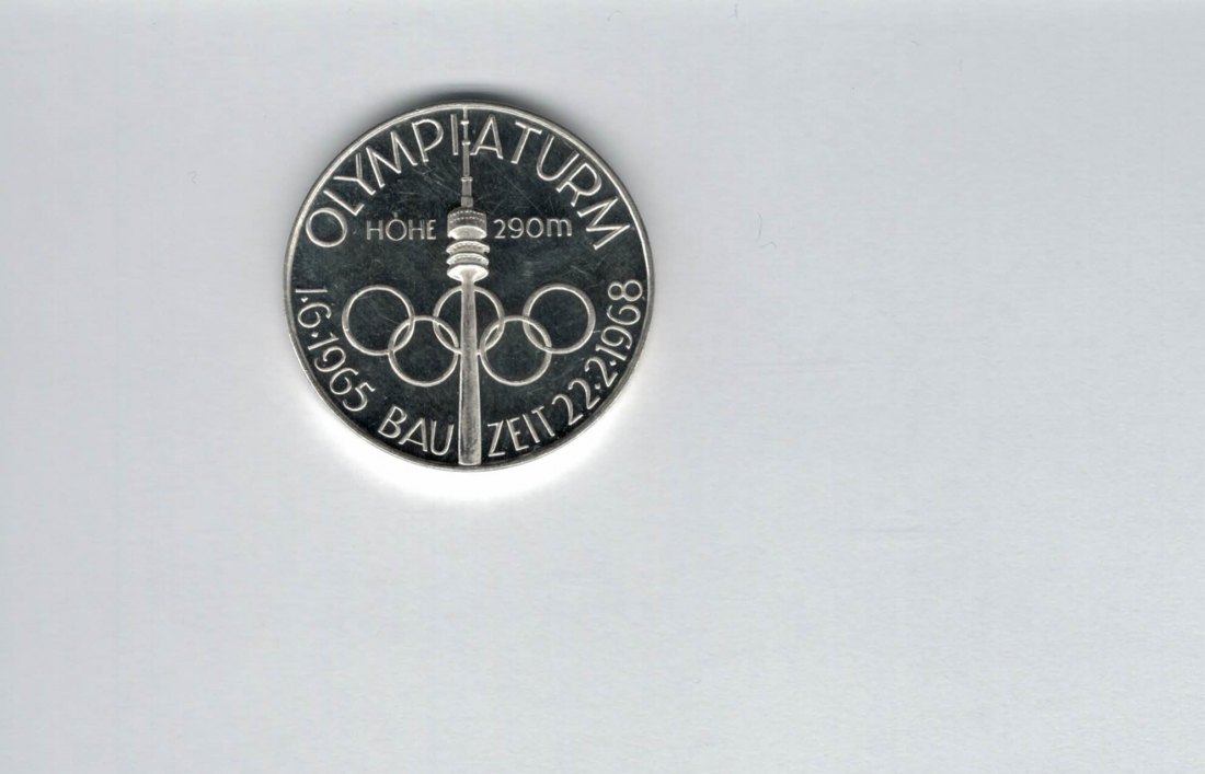  Silbermedaille München Olympiaturm silber 999/8g Deutschland Spittalgold9800 (3469   