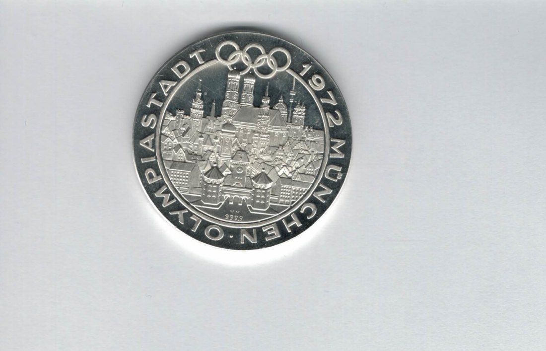  Silbermedaille München Olympiaturm silber 999/14,9 g Deutschland Spittalgold9800 (3469   