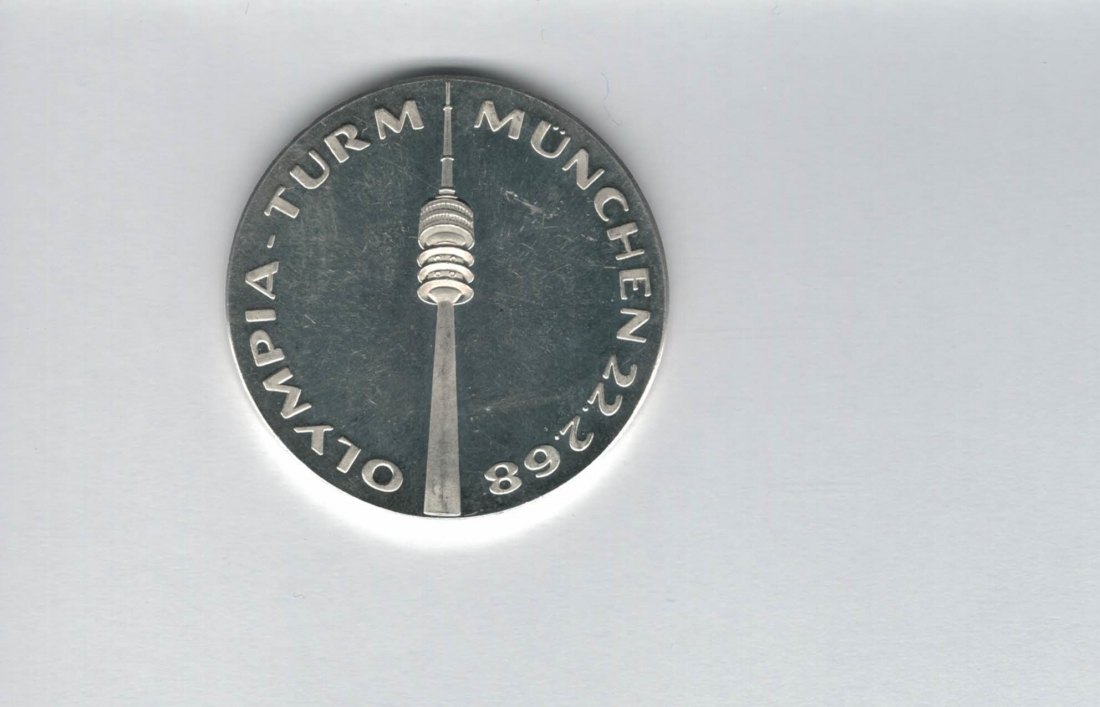  Silbermedaille München Olympiaturm silber 999/14,9 g Deutschland Spittalgold9800 (3469   